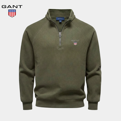 GANT™ Ribbad half-zip-sweatshirt