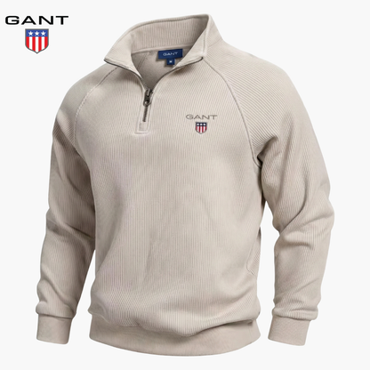 GANT™ Ribbad half-zip-sweatshirt