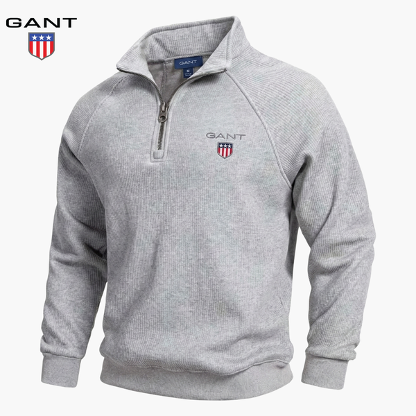 GANT™ Ribbad half-zip-sweatshirt