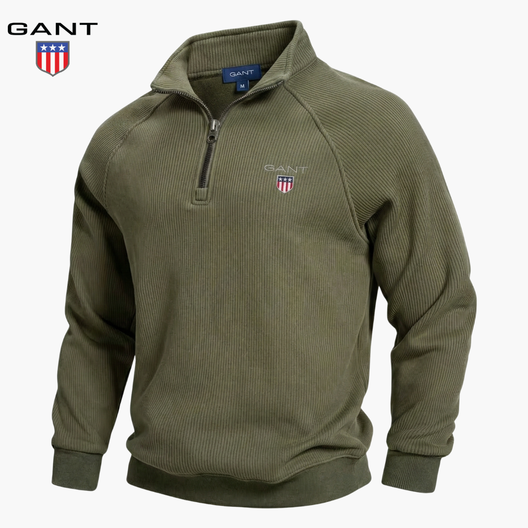 GANT™ Ribbad half-zip-sweatshirt