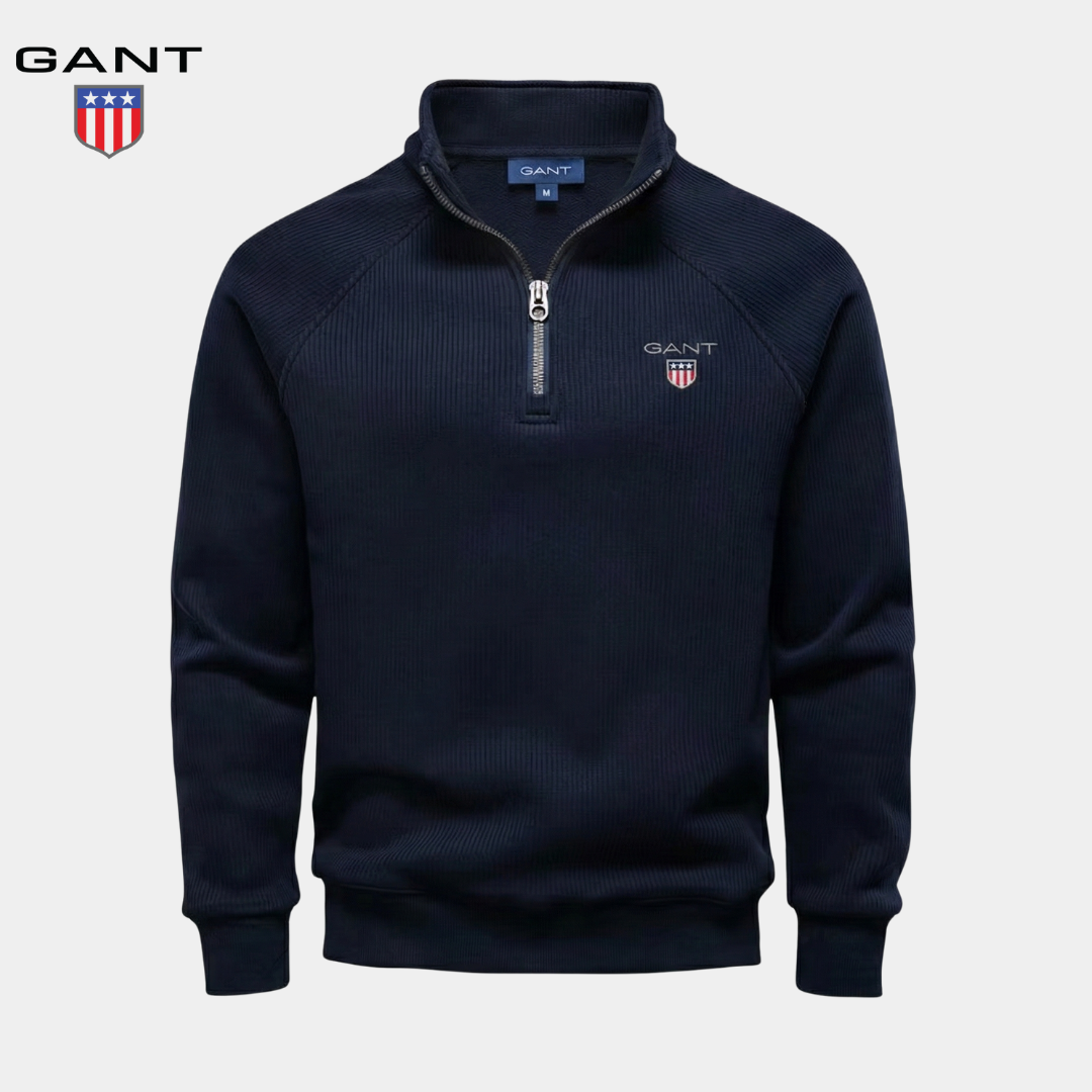 GANT™ Ribbad half-zip-sweatshirt